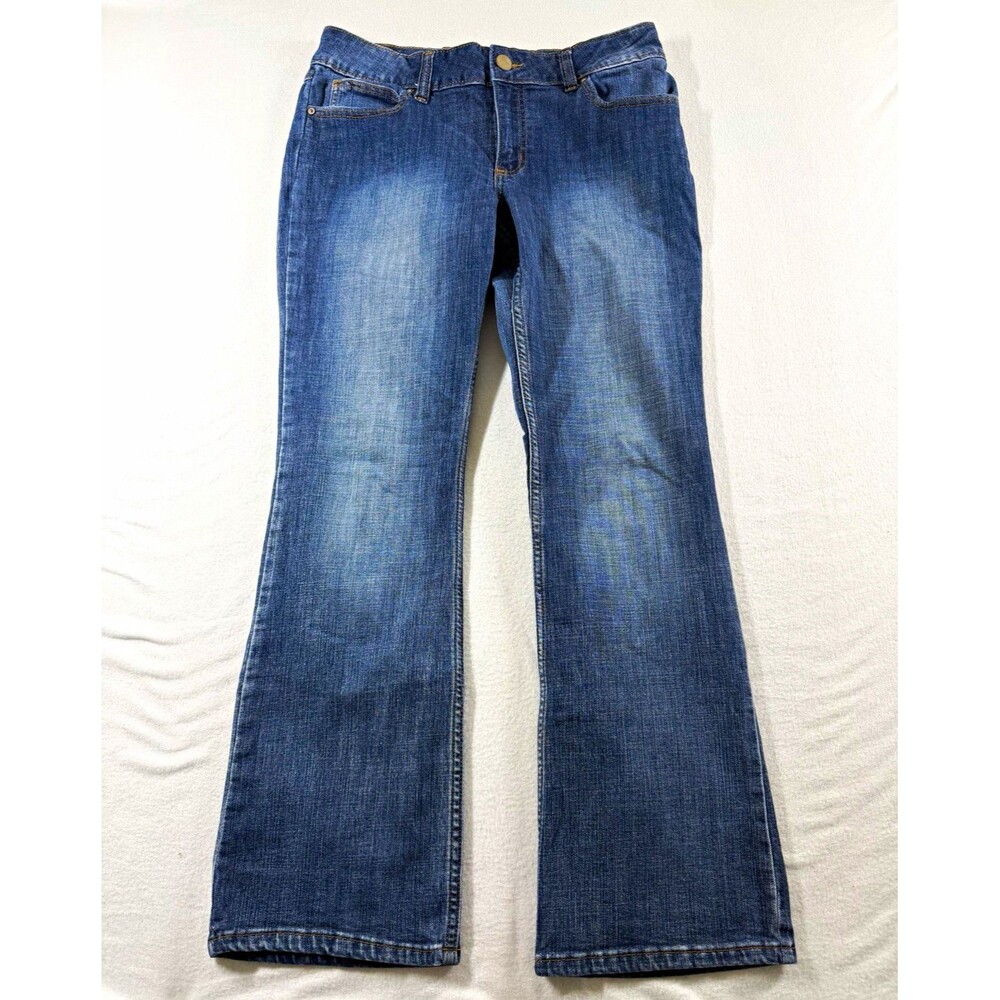 Wrangler Women's Bootcut Jeans Blue Denim Wash Stretch Mid Rise Size 11 x 32 596